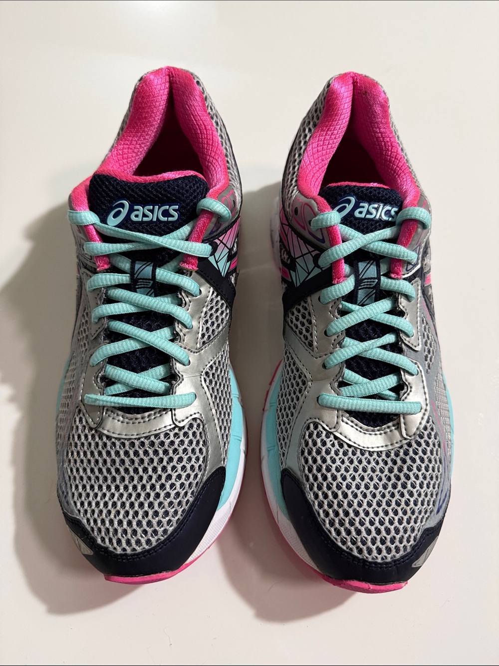 Asics GT-2000 3 Running Shoes Gray Pink Blue Women's Size 7.5